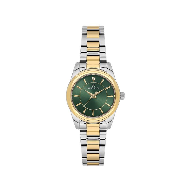 Daniel Klein Women’s Two-Tone Silver & Gold Watch with Green Dial